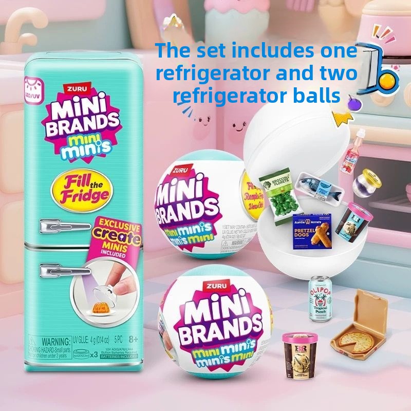 Baby Food Cooking Set - ชุดตู้เย็นจิ๋วของเล่น บ้านจำลอง ตู้เย็นจิ๋ว MINI Brands ลูกบอลอาหาร