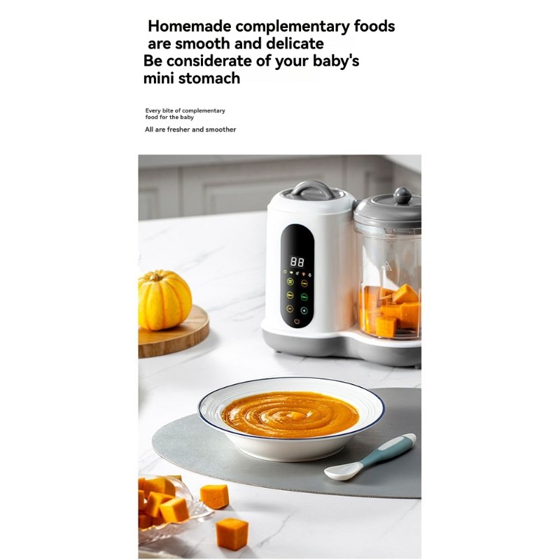 Baby Food Maker And Steamer - [ใหม่!N92R】 เครื่องทำอาหารเด็กอัตโนมัติ-เครื่องปั่นอเนกประสงค์-สำหรับทารก สำหรับปลั๊ก UK UK PLUG