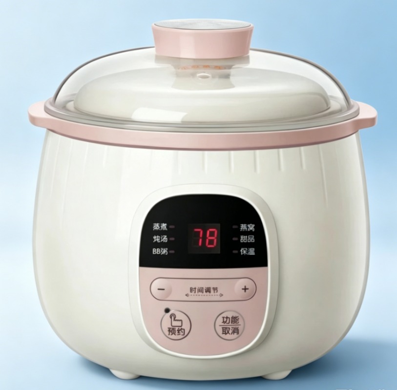 Baby Food Maker And Steamer - เครื่องทำโจ๊กเด็กอัตโนมัติ 0.8 ลิตร หม้อเซรามิก 200 วัตต์