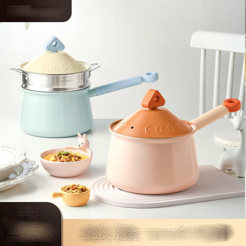 Baby Food Instant - อาหารเด็กเซรามิค Non Stick นมหม้อทอดนึ่งซุปหม้อเด็กนมหม้อในครัวเรือนแบบบูรณาการหม้อก๋วยเตี๋ยว ZF658