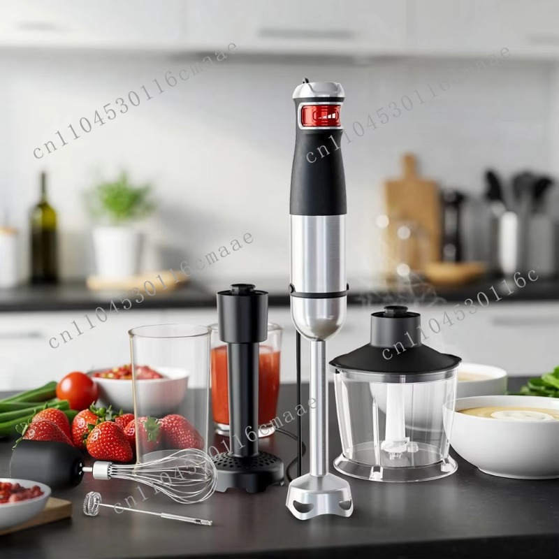 Baby Food Cooking Set - ชุดเครื่องปั่นมืออเนกประสงค์ 6-in-1 กำลังไฟ 1200 วัตต์, เครื่องปั่นแบบแท่งสำหรับการทำอาหารเพื่อสุขภาพที่บ้าน,