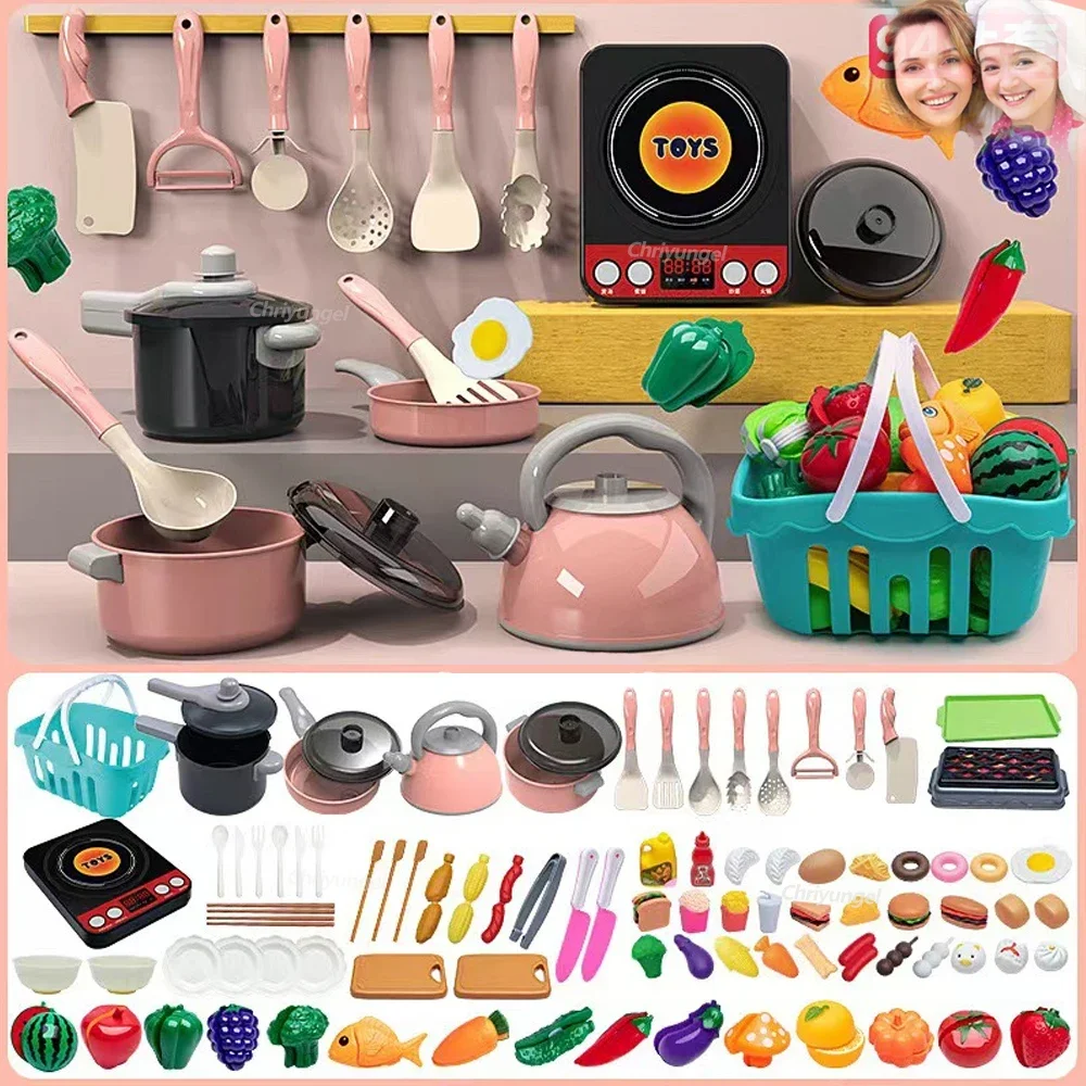 Baby Food Cooking Set - เด็กชุดของเล่น 92/69/59 PCS เล่นอุปกรณ์ครัวชุดเล่นหม้อแกล้งทําเป็นอาหารของเล่นทําอาหารเด็กวัยหัดเดินเด็กของขวัญ