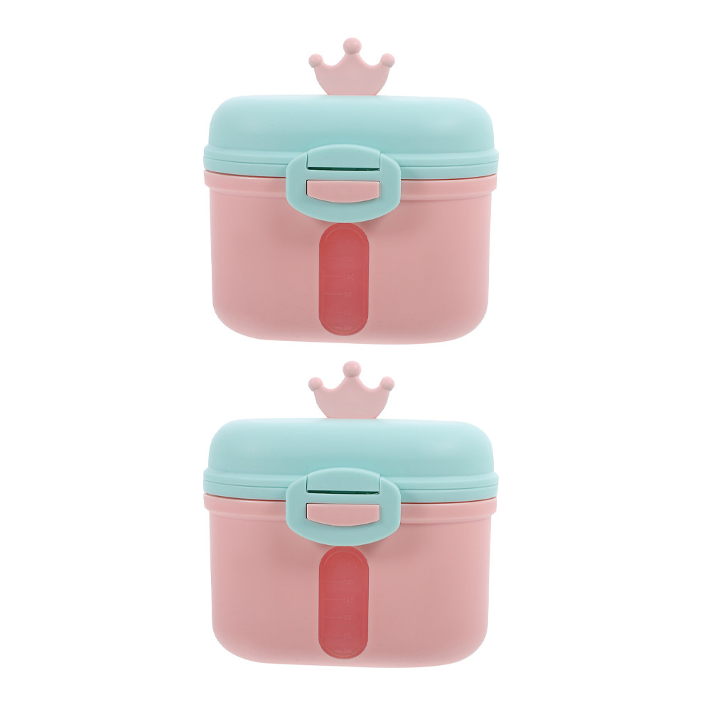 Baby Food On The Go - ภาชนะเก็บนมผง 2 ชิ้น ปิดสนิท พกพาสะดวก กล่องจ่ายนมผงสำหรับเดินทาง