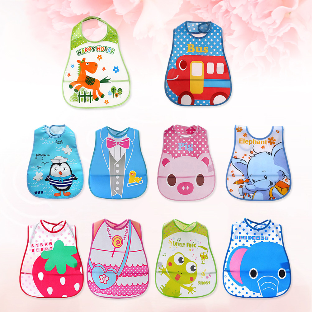 Feeding Baby Food - ผ้ากันเปื้อนเด็ก 10 ชิ้น ผ้ากันน้ำสำหรับให้อาหารเด็กผู้หญิงสำหรับการรับประทานอาหารของทารก