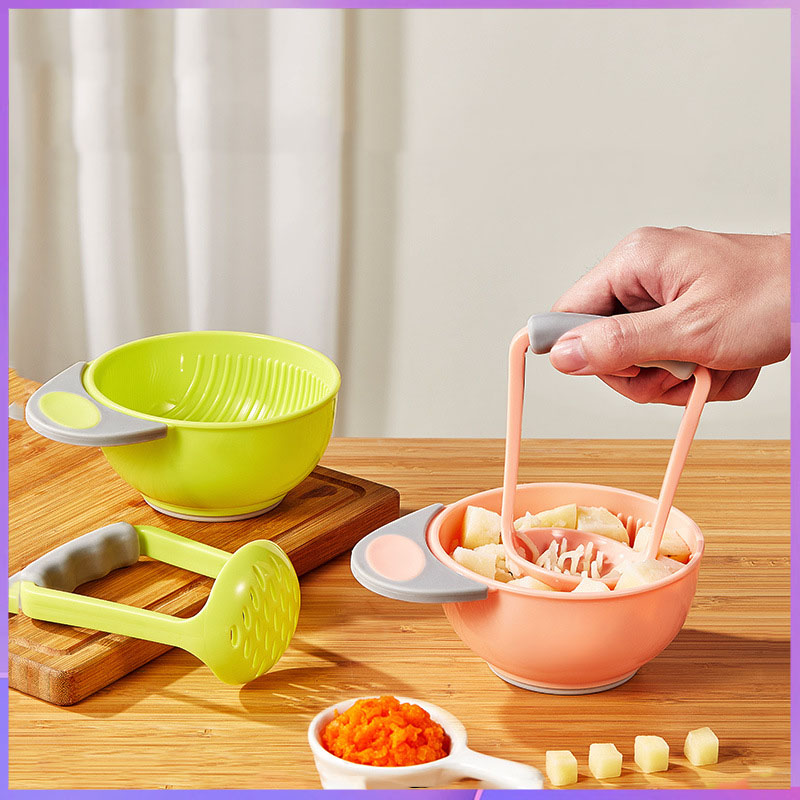 Baby Food Cooking Set - เครื่องบดอาหารเด็ก/เครื่องบดผลไม้และมันฝรั่งสำหรับเด็กแบบใช้มือ/ชุดอุปกรณ์ทำอาหาร ชุดชามบดสำหรับทำอาหาร