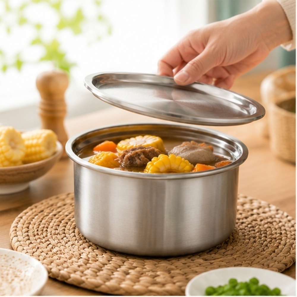 Baby Food Container - ถ้วยสแตนเลส 304 พร้อมฝาปิด สำหรับนึ่งไข่ อาหารเด็ก ขนมหวาน