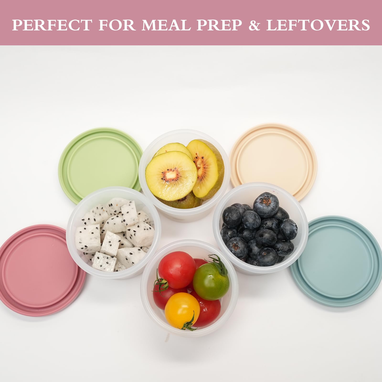 Baby Food Container - ภาชนะใส่อาหารเด็กทำจากซิลิโคนเกรดอาหาร กล่องเก็บอาหารแบบสุญญากาศ แช่แข็งและนึ่งได้ สำหรับอาหารบดสำหรับเด็ก ผลไม้ ขนม