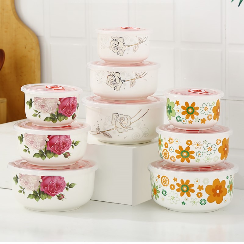 Baby Food Container - สามชิ้นชุด,Fine กระเบื้องจีนกล่องข้าวกลางวันชุดสไตล์ญี่ปุ่น,Porcelain Baby อาหารกลางวันชาม,thermos ร้อนอาหารคอนเทนเนอร์