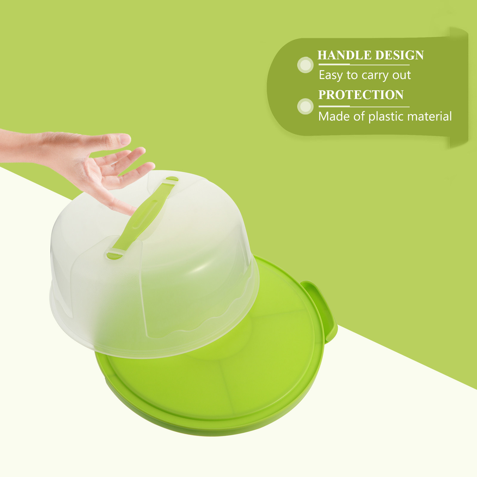 Baby Food Container - กล่องเค้กพลาสติกใสทรงกลมขนาด 8 นิ้ว 1 ชิ้น สำหรับงานวันเกิด