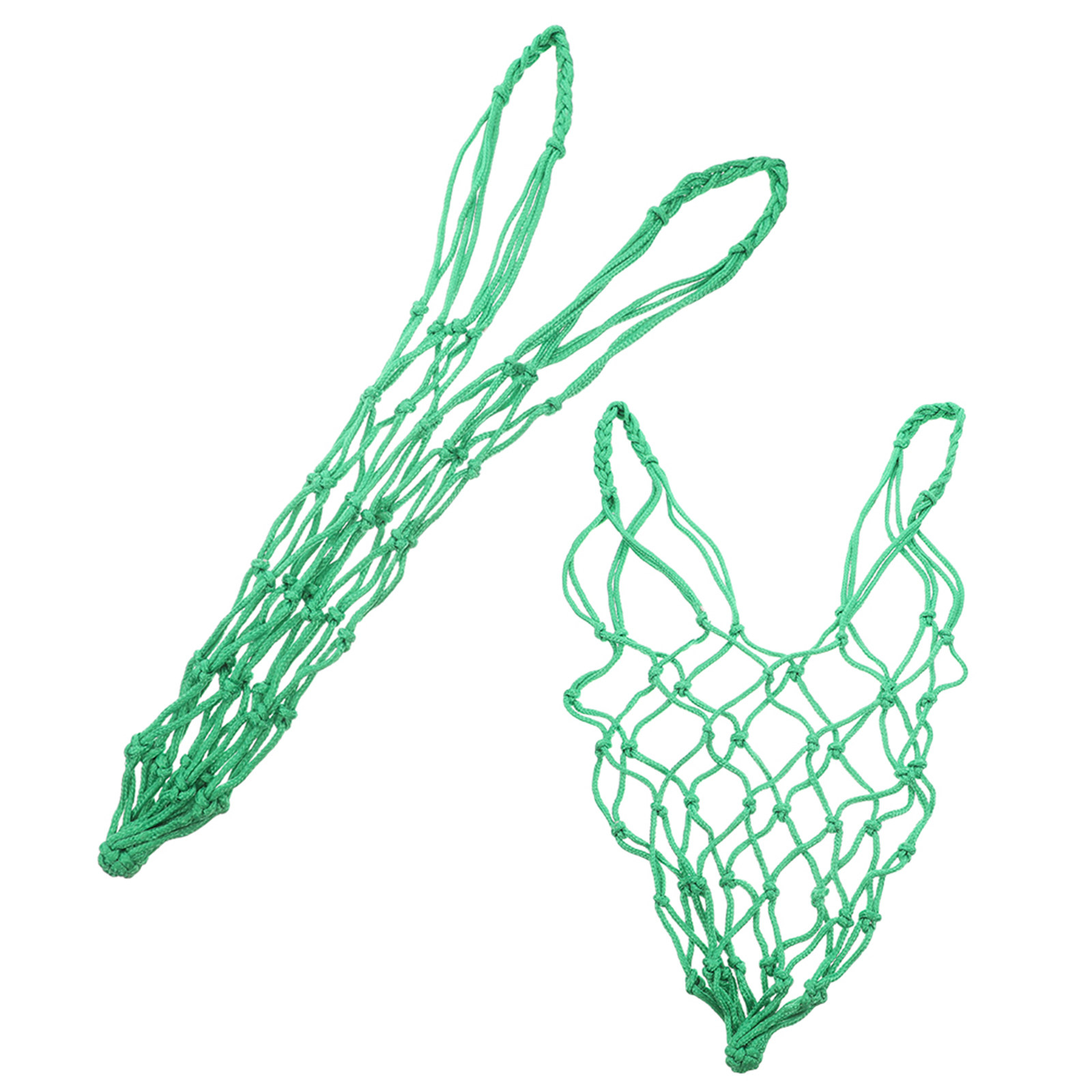 Mesh Feeder Bag - ตาข่ายให้อาหารสัตว์เลี้ยงแบบกันน้ำ 2 ชิ้น ทำจากไนลอน สำหรับให้อาหารช้าๆ แบบแขวน