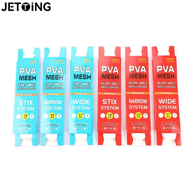 Mesh Feeder Bag - ช้าละลาย18/25/37Mm * 5M ปลาคาร์พตกปลา PVA ตาข่ายม้วนเติมเงิน