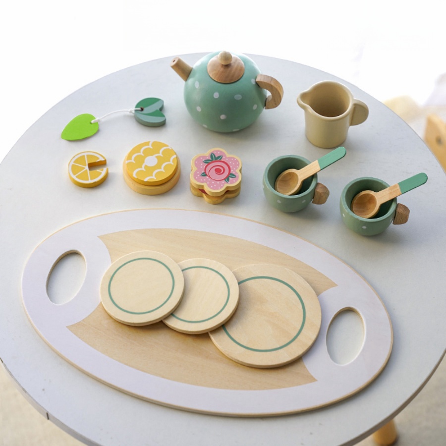 ชุดชาไม้สําหรับสาวน้อยของเล่นไ - Baby Food Cooking Set บทวิจารณ์และราคา