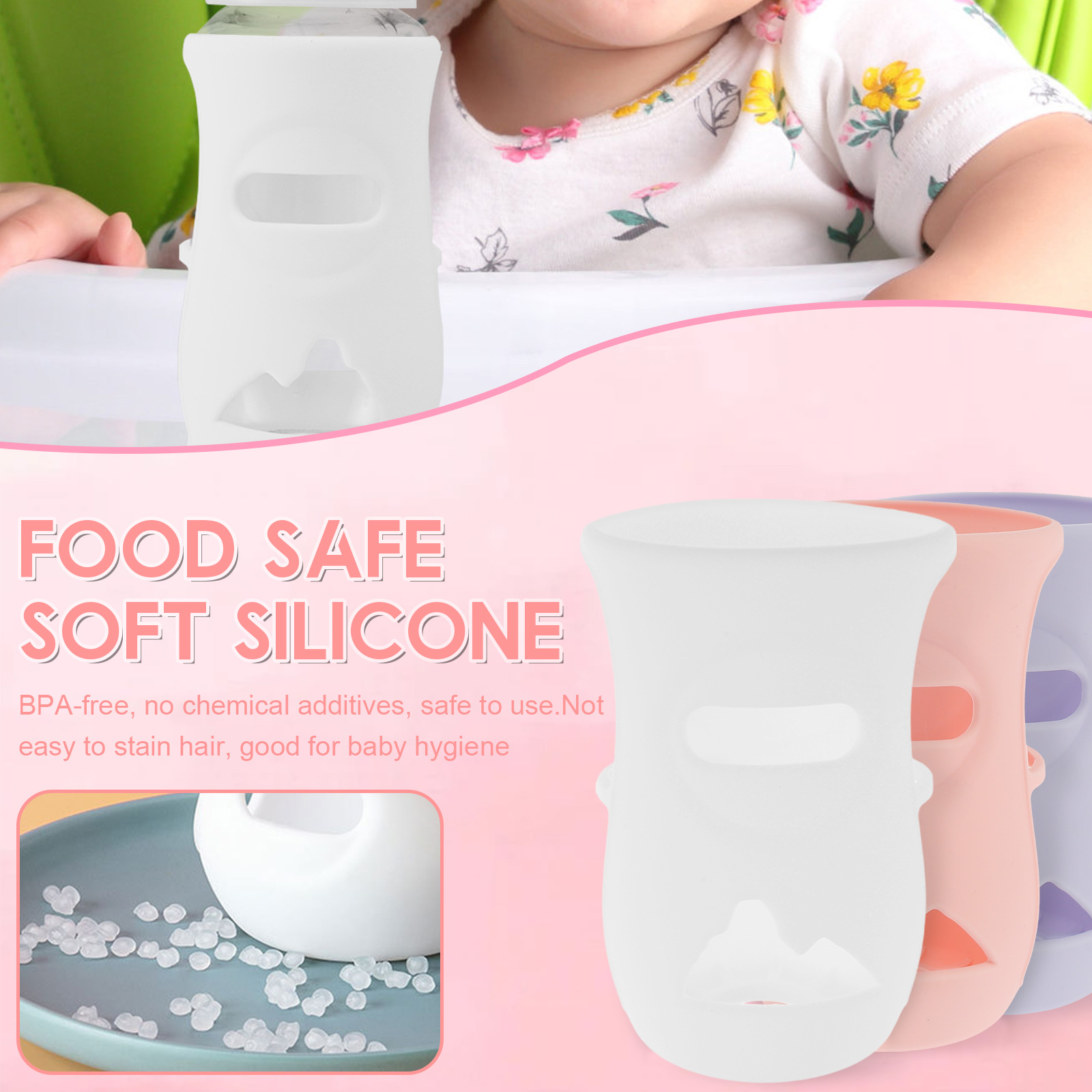 แขนซิลิโคนซิลิโคนเด็กขวดแก้วฉน - Baby Food Packaging บทวิจารณ์และราคา