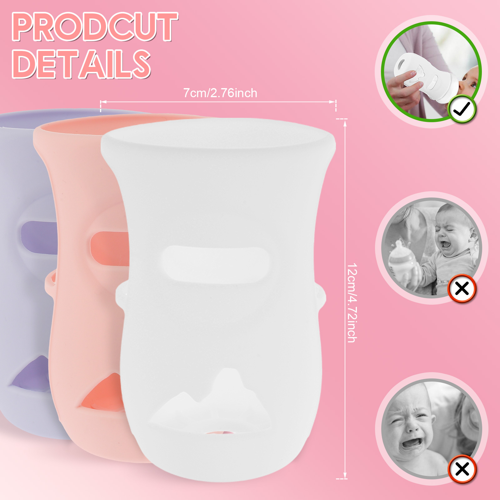 แขนซิลิโคนซิลิโคนเด็กขวดแก้วฉน - Baby Food Packaging บทวิจารณ์และราคา