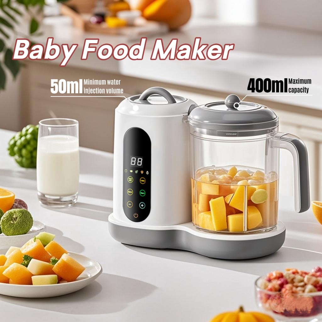 เครื่องทําอาหารเด็กมัลติฟังก์ช - Baby Food Maker And Steamer บทวิจารณ์และราคา