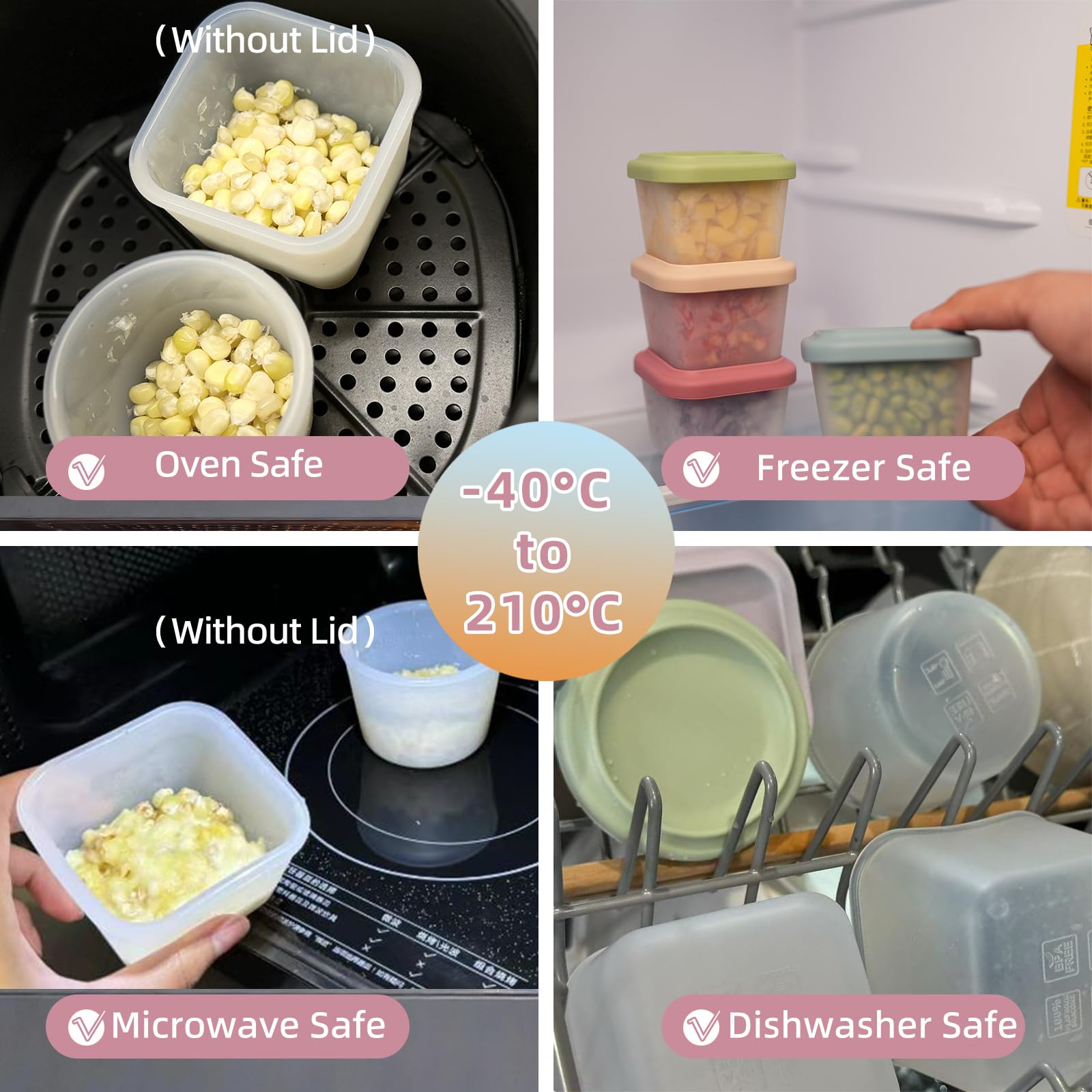 ภาชนะใส่อาหารเด็กทำจากซิลิโคนเ - Baby Food Container บทวิจารณ์และราคา