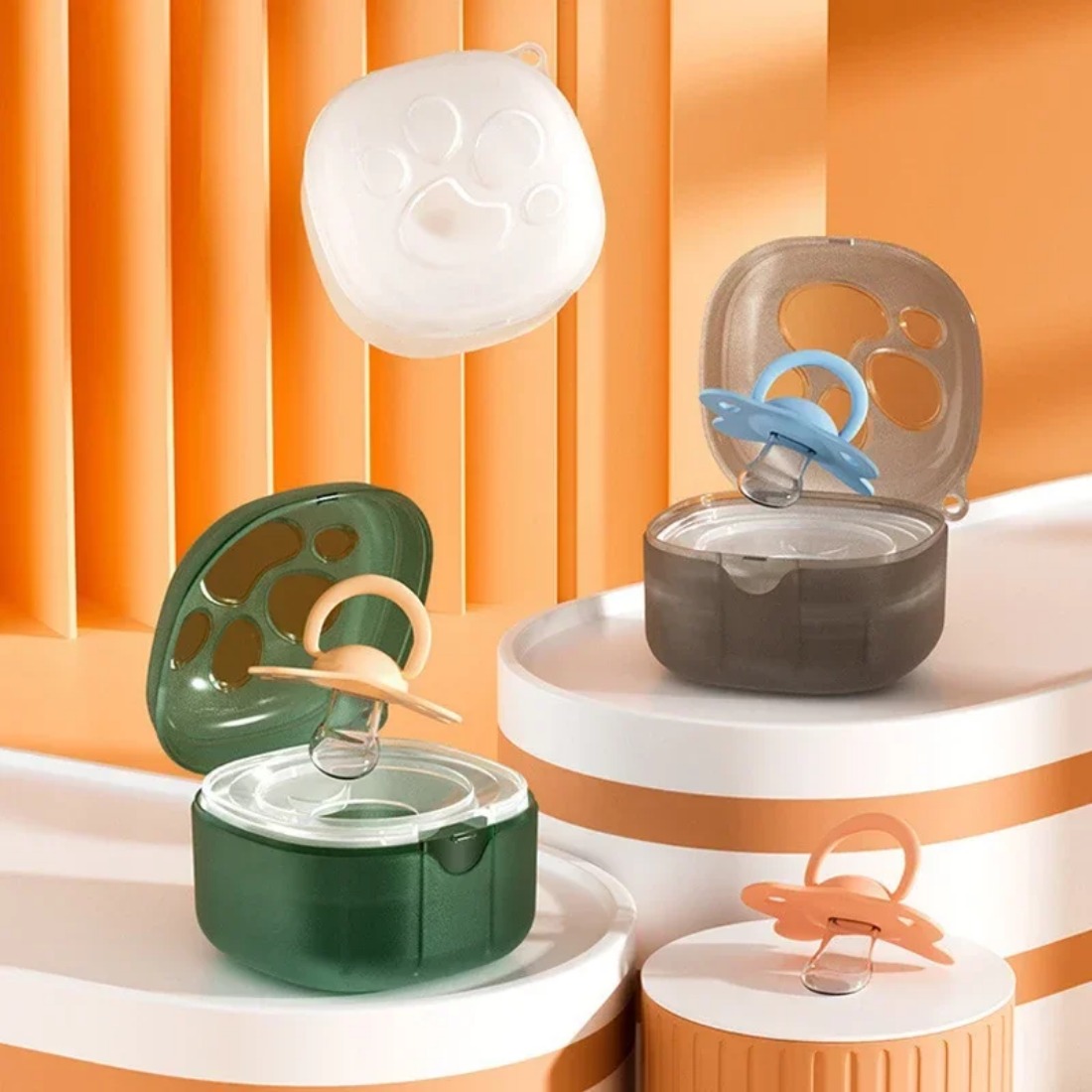 ซิลิโคนเกรดอาหาร Pacifier กล่อ - Baby Food Container บทวิจารณ์และราคา