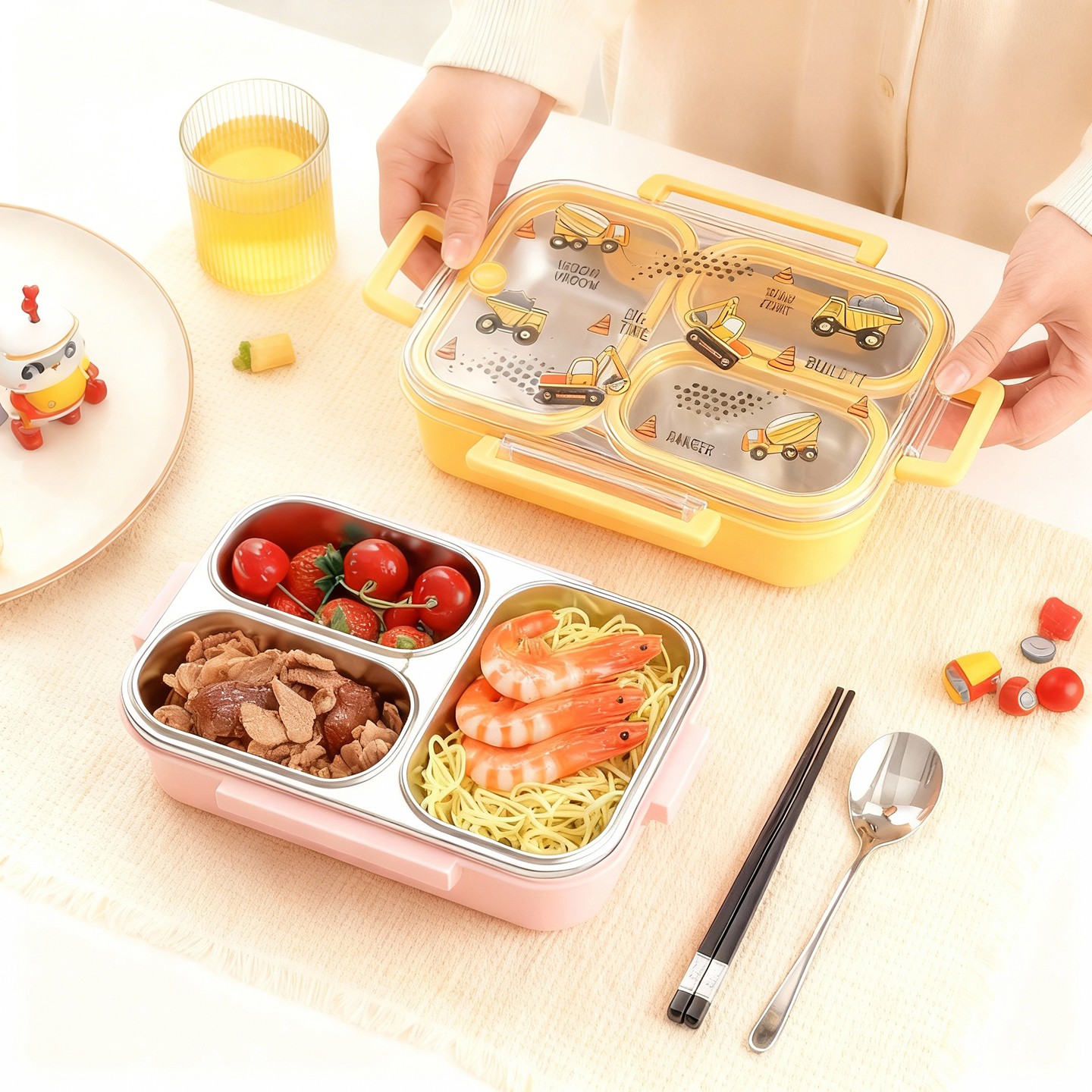 กล่องอาหารกลางวันเด็กขนาดใหญ่ล - Baby Food Container บทวิจารณ์และราคา